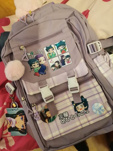 Customer photo review of Cute Anime Pattern Large Capacity Backpack