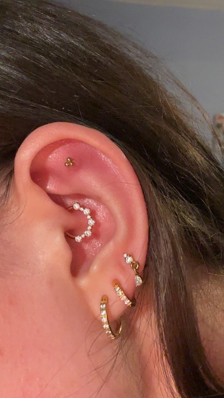 Customer photo review of CAMILLE Daith Hoop
