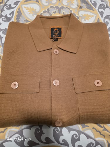 Wayne S. review of Cigar Sweater Jacket # SWJ1507 Tan image 1 out of 1