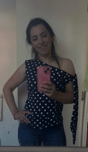 Customer photo review of TOP EMMA LUNARES AZUL