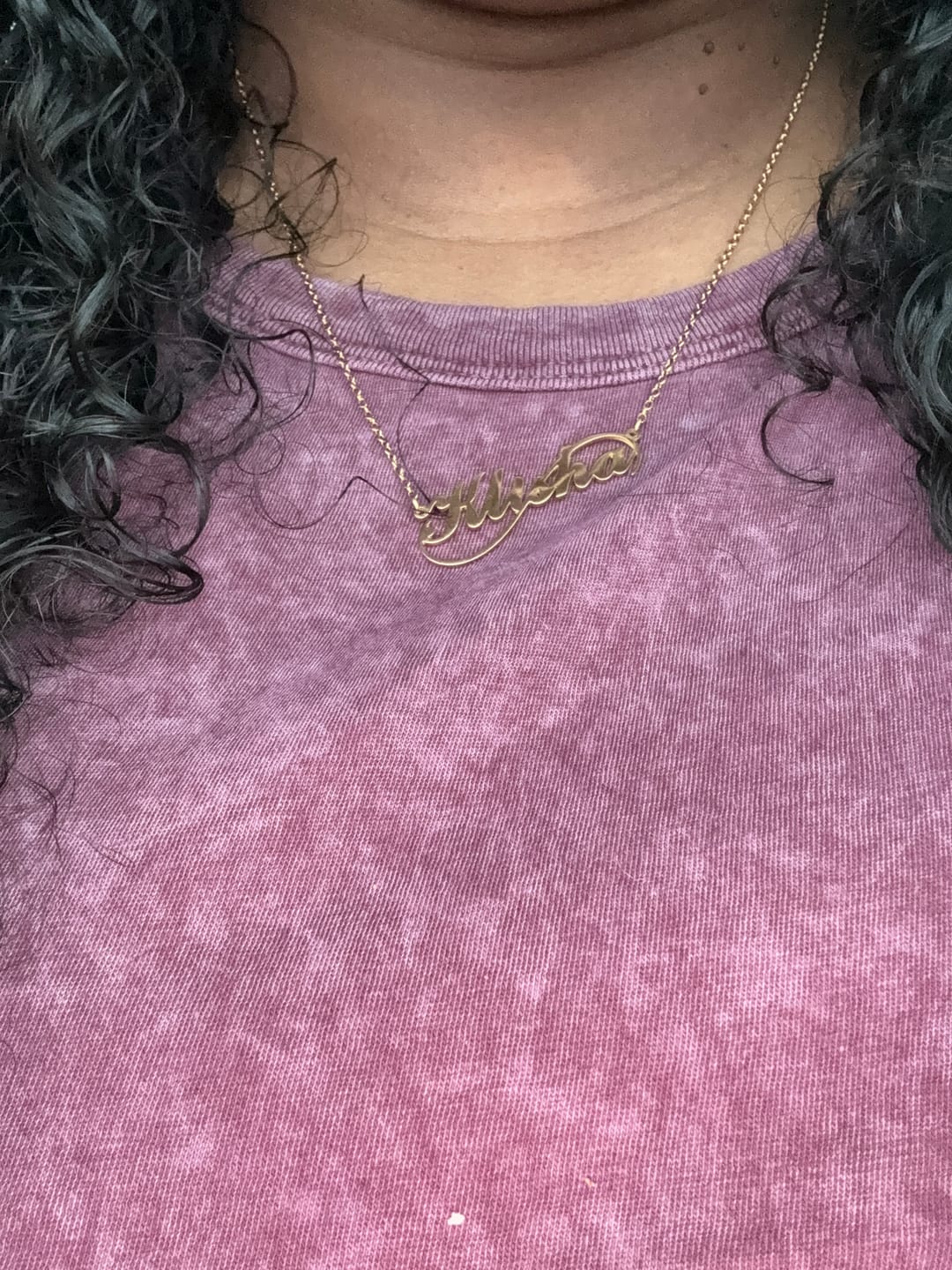 Customer photo review of Infinity Name Necklace