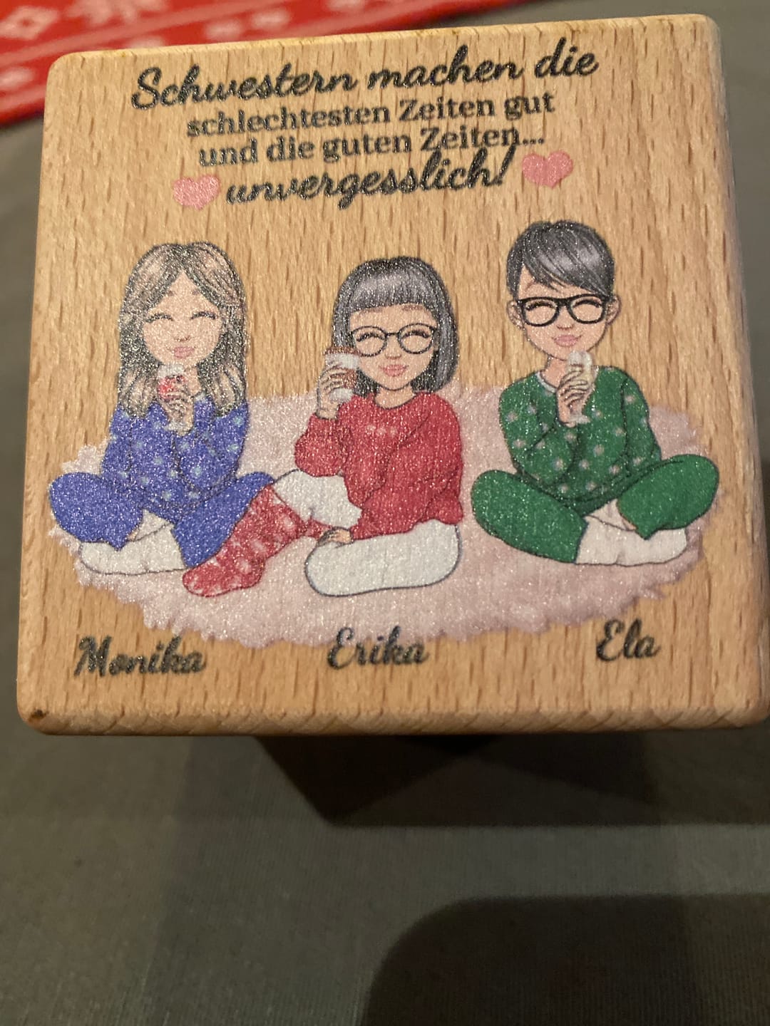 Customer photo review of Herzensmenschen - Personalisierter Kerzenwürfel