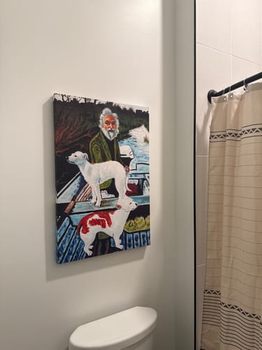 Christopher C. review of Goodfellas Old Man In Boat With Dogs Painting image 1 out of 1