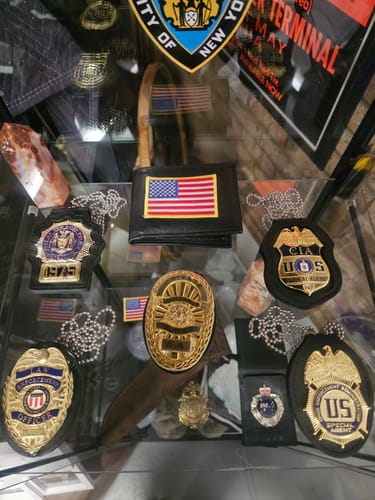 Customer photo review of US Eagle DEA Special Agent Badge Solid Copper Replica Movie Props