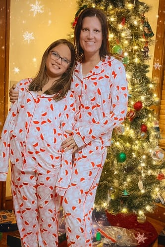 Customer photo review of Santa Squad Pink Women's PJ Set