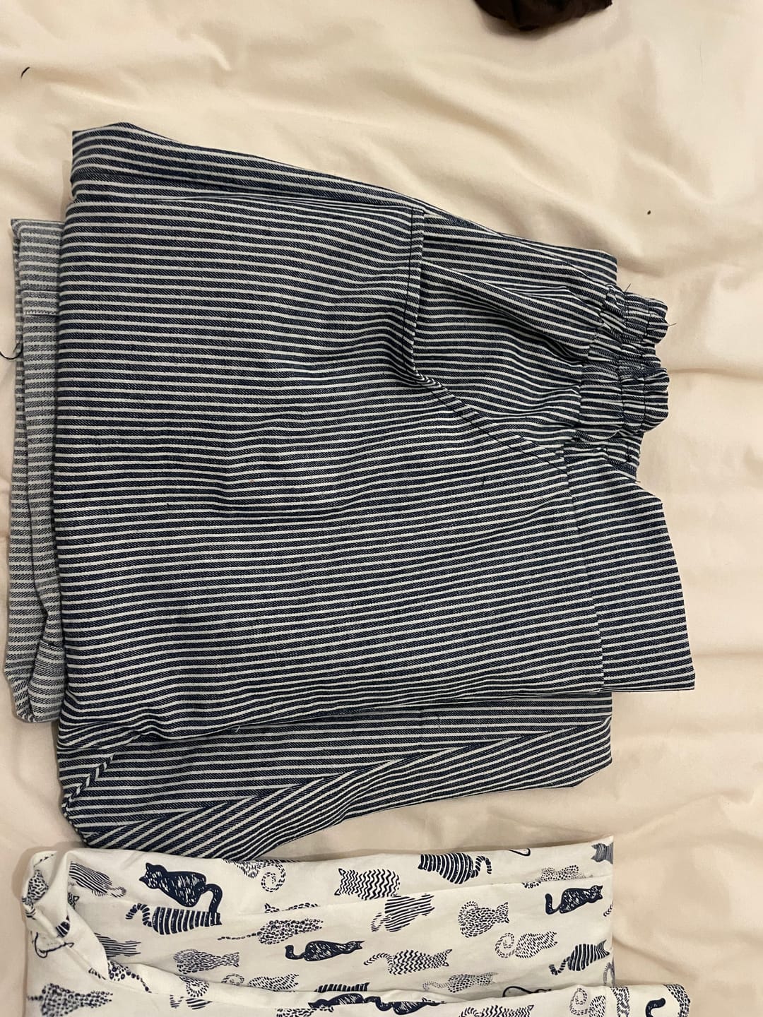 Customer photo review of Striped Yarn Dyed Washed Denim Fabric