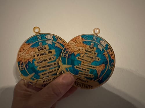 Customer photo review of Destination Of All Year - Personalized Acrylic Ornament