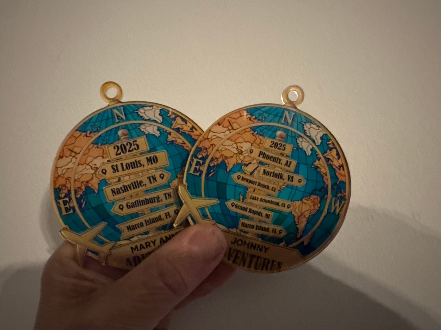 Customer photo review of Destination Of All Year - Personalized Acrylic Ornament
