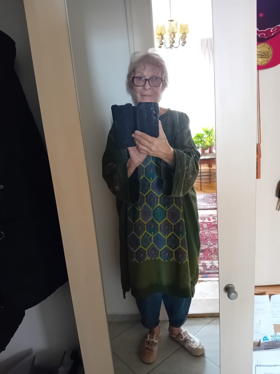 Customer photo review of Women Casual Autumn Worn Flower O-Neck Cotton Dress