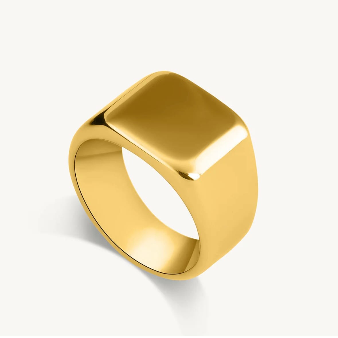 Customer photo review of Classic Gold Square Ring