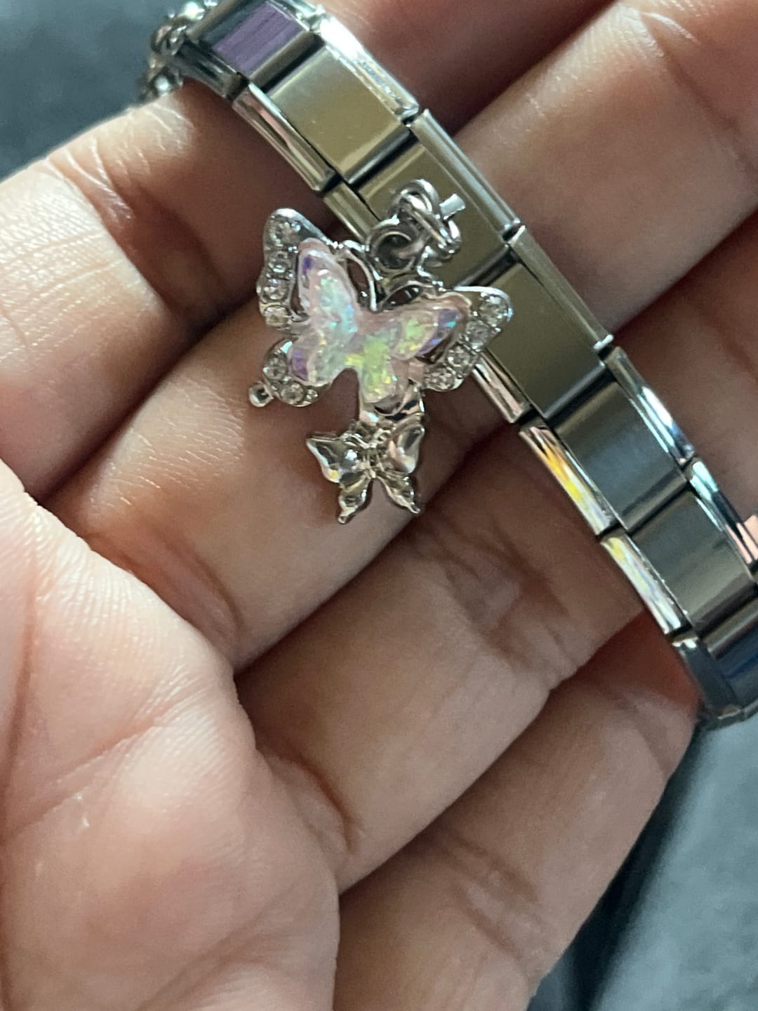 Customer photo review of Charm Mariposa Rosa