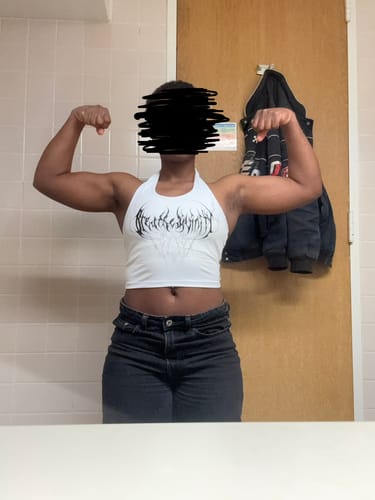 Customer photo review of Women's Void Tech™ DarK Pixie Halter Top [DIVINE WHITE]