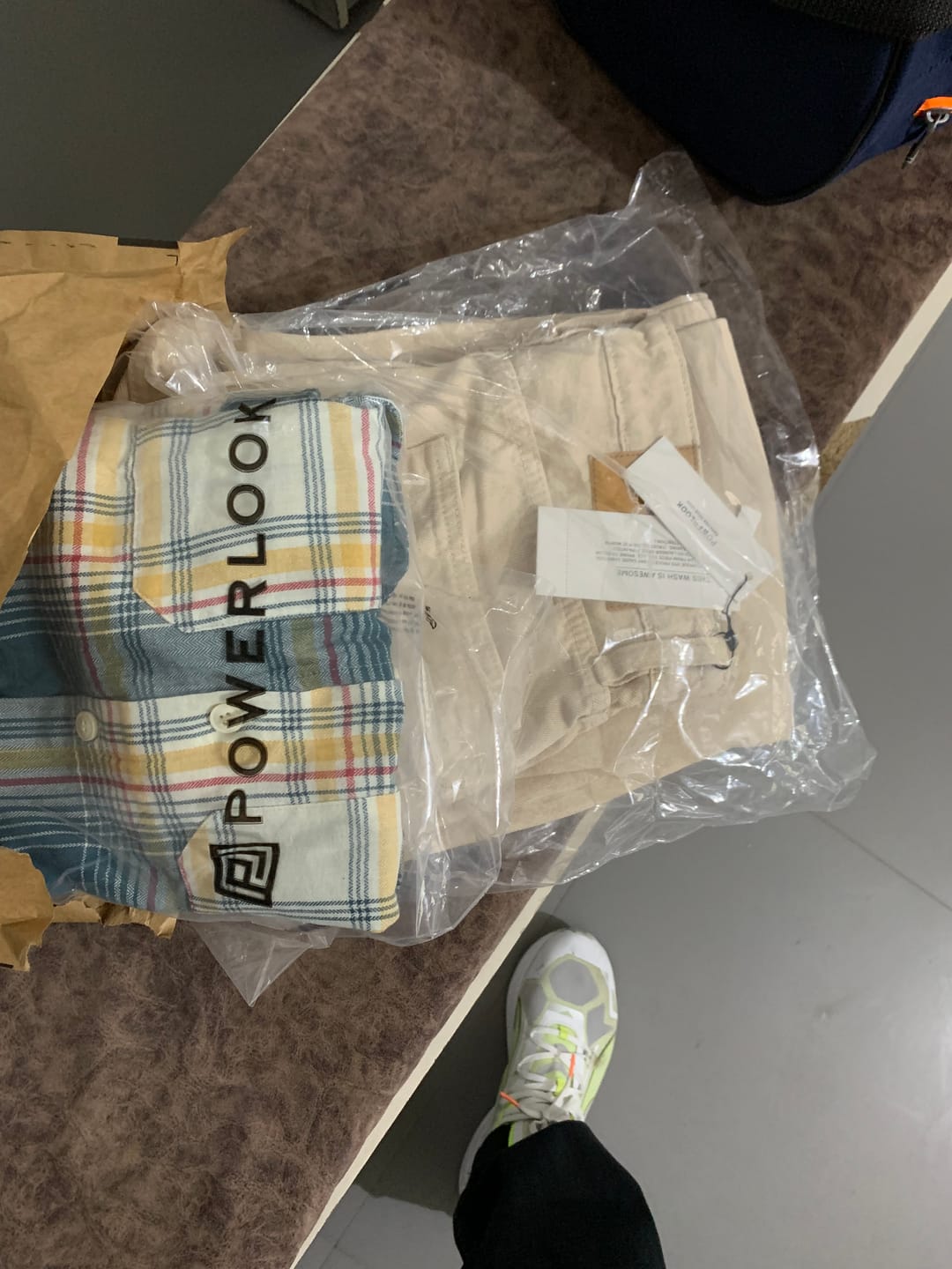 Customer photo review of Cream Baggy Fit Jeans