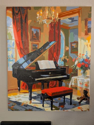 Linda A. review of Grand Piano in Victorian Parlor - Paint by Numbers Kit image 1 out of 1
