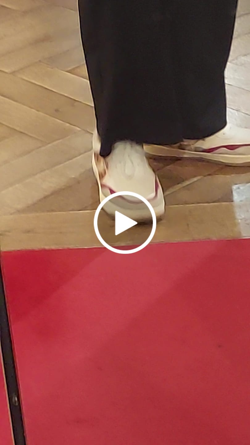 Customer video review of The Creation of Adam Sneakers