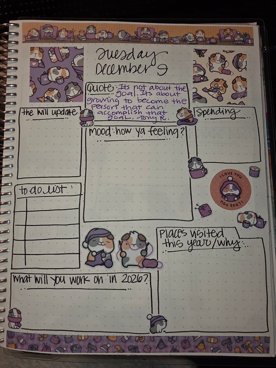 Customer photo review of Staying Cozy Hobonichi Cousin Monthly Kit (Set of 2)
