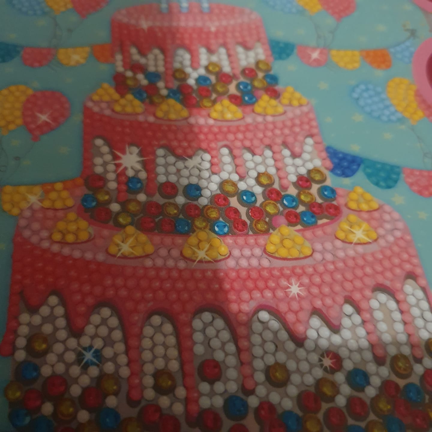 Customer photo review of "Happy Birthday" Crystal Art Card 18x18cm