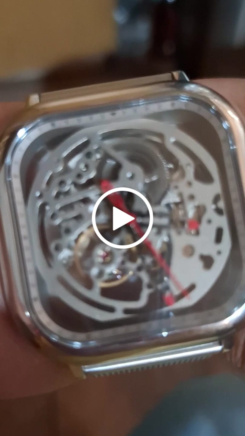 Customer video review of Reloj Ciga Design C Series Skeleton Automático Acero 40mm Plateado