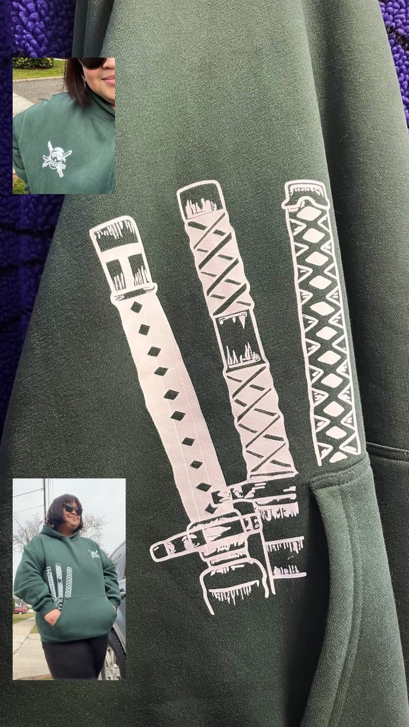 Customer photo review of Zoro hoodie