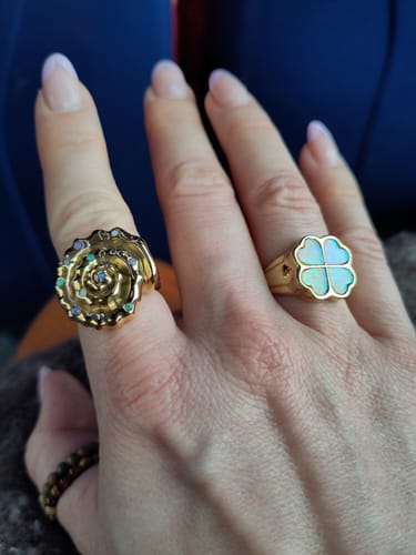 Customer photo review of Spirals Shell Ring Gold