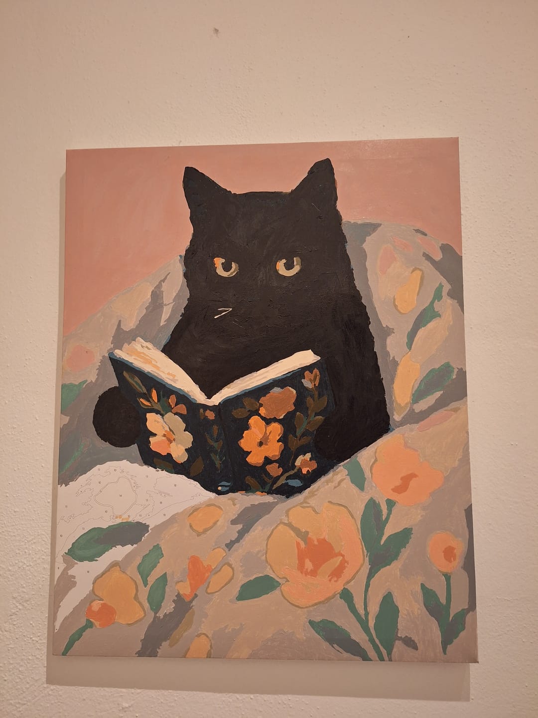 Customer photo review of Malen nach Zahlen - Lesende Katze