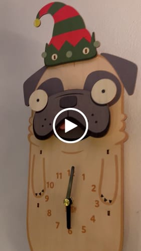 Customer video review of Penny the Pug Pendulum Clock
