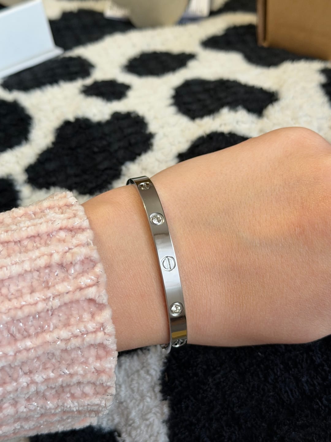 Customer photo review of Bratara Love - Argintiu