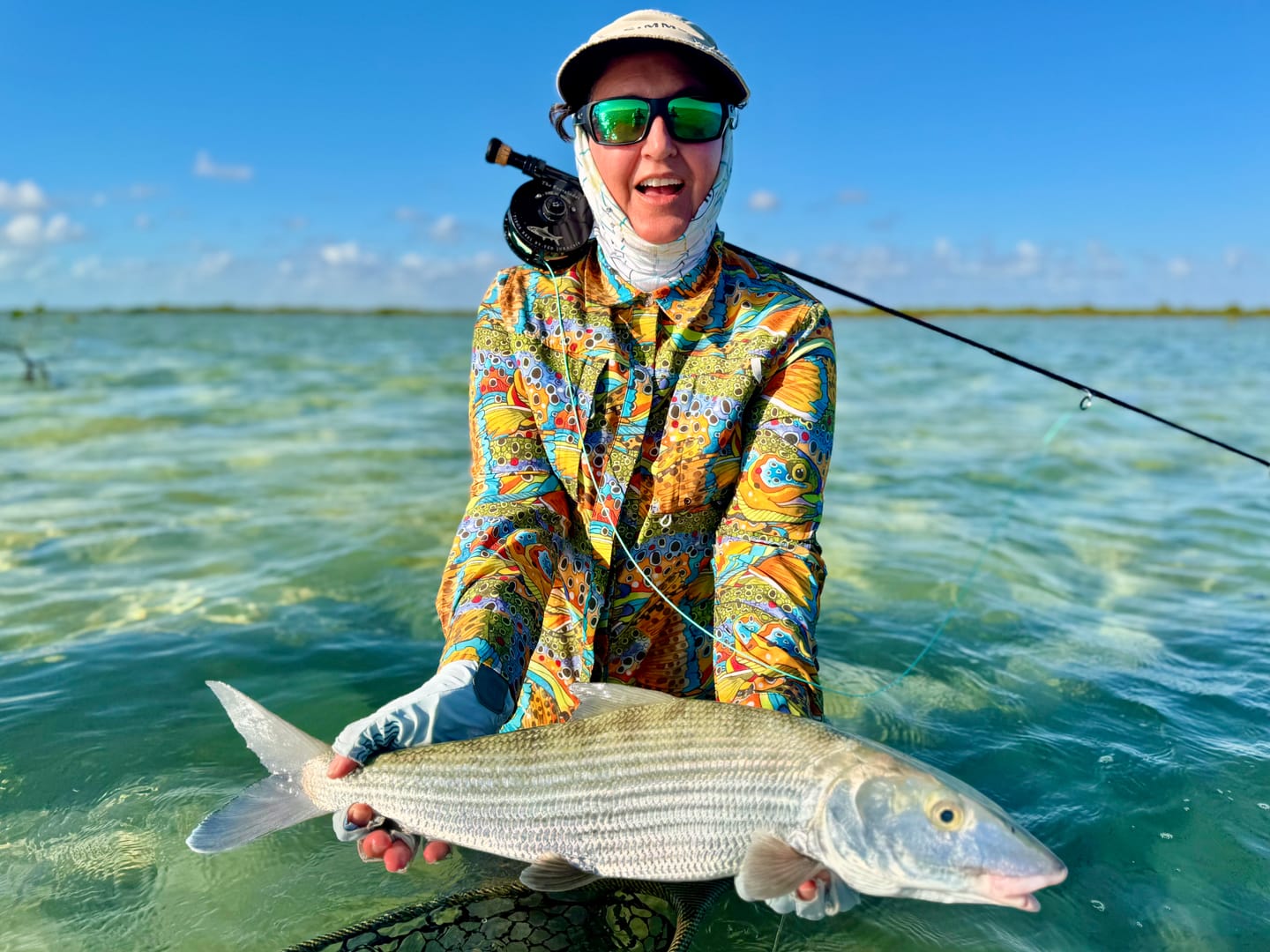 Customer photo review of Unbound Brown Tunic Fishing Shirt