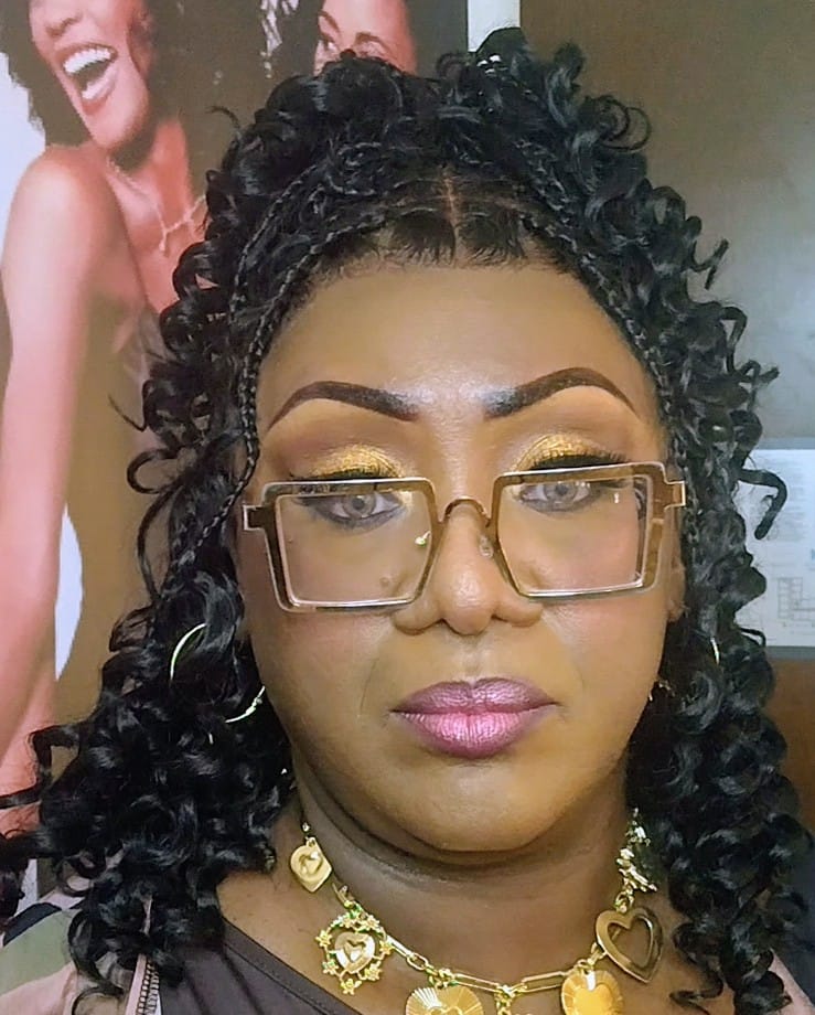 Customer photo review of Cocktail Tequila Sunrise Brown Colored Contact Lenses