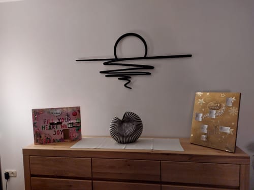 Customer photo review of Décoration murale en métal - Coucher du soleil (SUN.01)