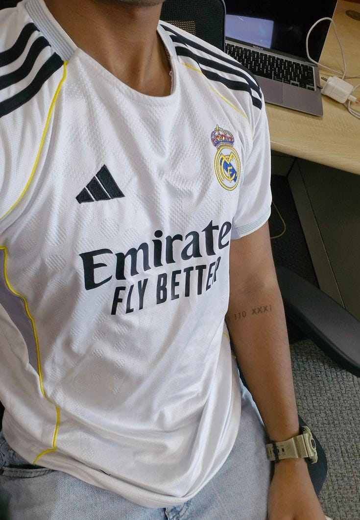 Customer photo review of Real Madrid 25/26 Home Jersey