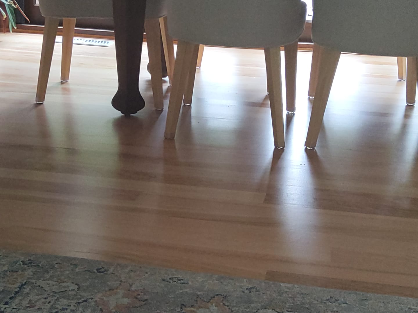 Customer photo review of Square Felt Silicone Chair Leg Protectors | Extra-Durable Chair Floor Protectors