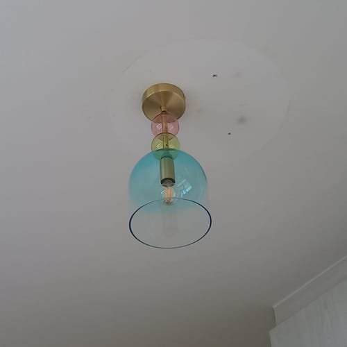 Sam D. review of Rainbow Glass Pendant Light - Blue Shadow image 1 out of 2