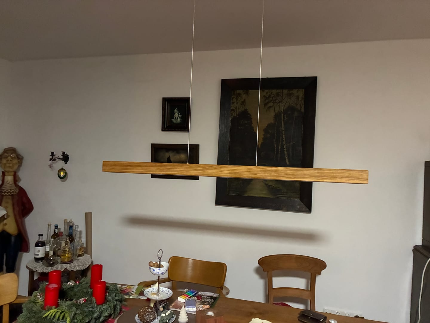 Customer photo review of Designer Pendelleuchte aus Massivholz, LED-Pendelleuchte - Tara
