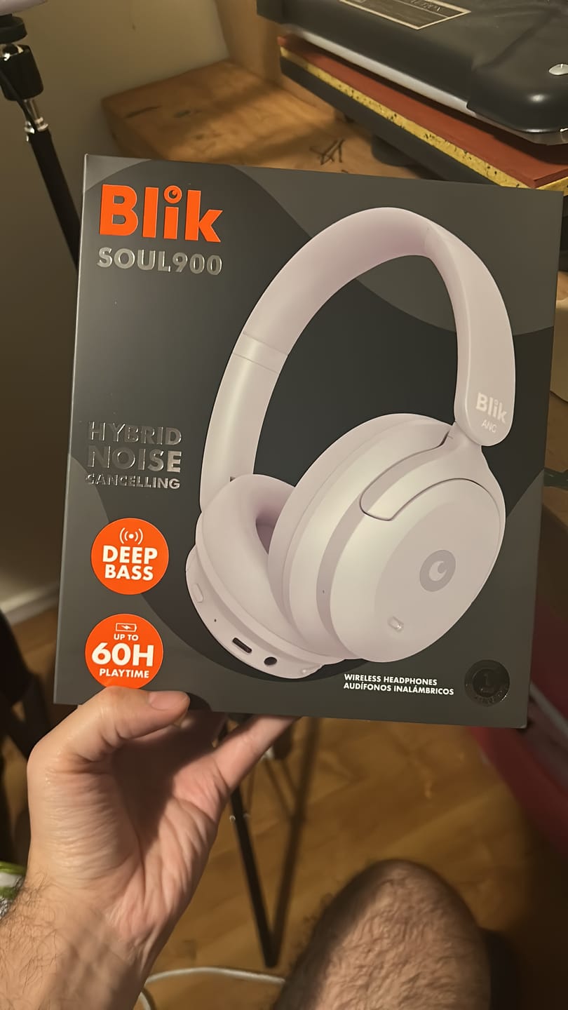 Customer photo review of Audifonos Bluetooth Blik Soul900 Gris Cancelación De Ruido 60H