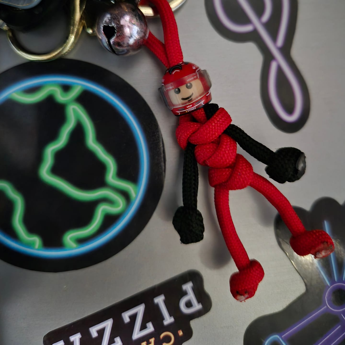 Customer photo review of Limited Edition Charles Lerclerc Racing Paracord Buddy Keychain