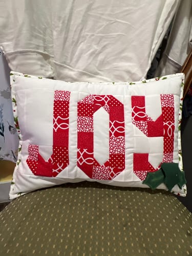 Customer photo review of Joyful Pillow PDF Pattern