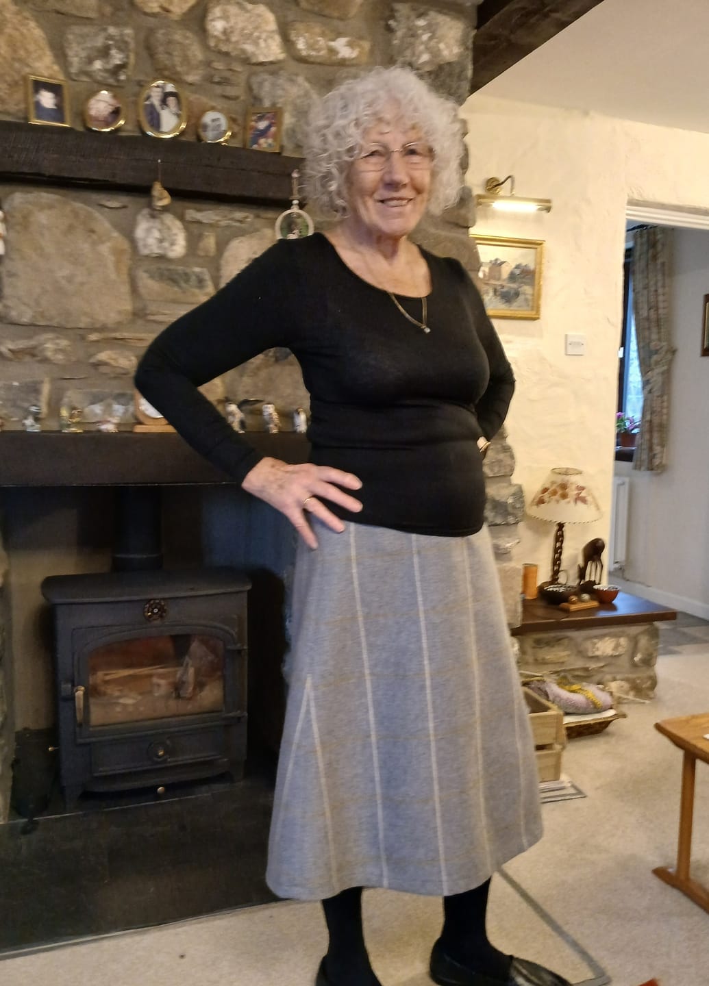Customer photo review of Large Checkered Wool Touch Fabric