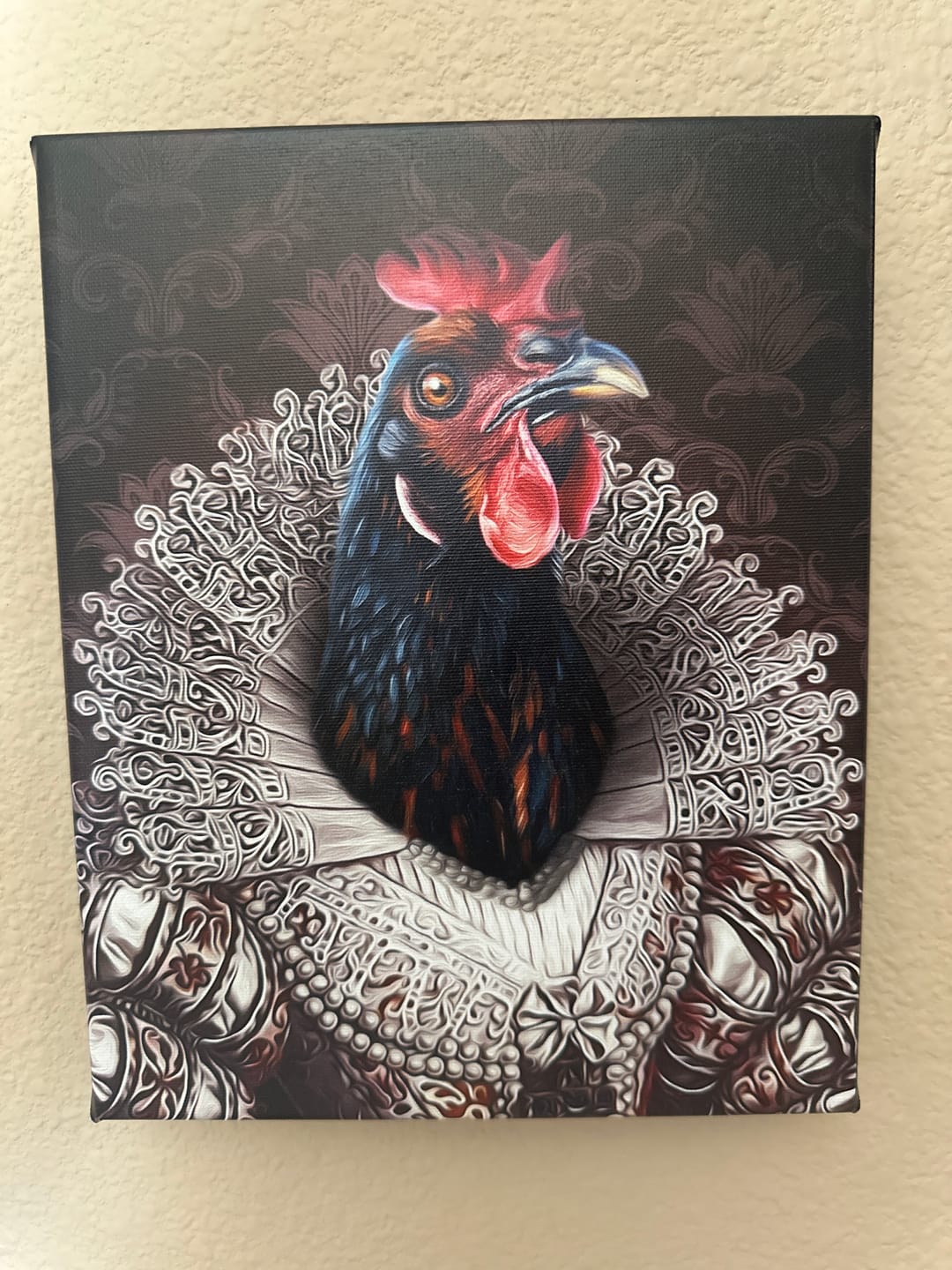 Customer photo review of The Pearl Princess Custom Pet Portrait Canvas