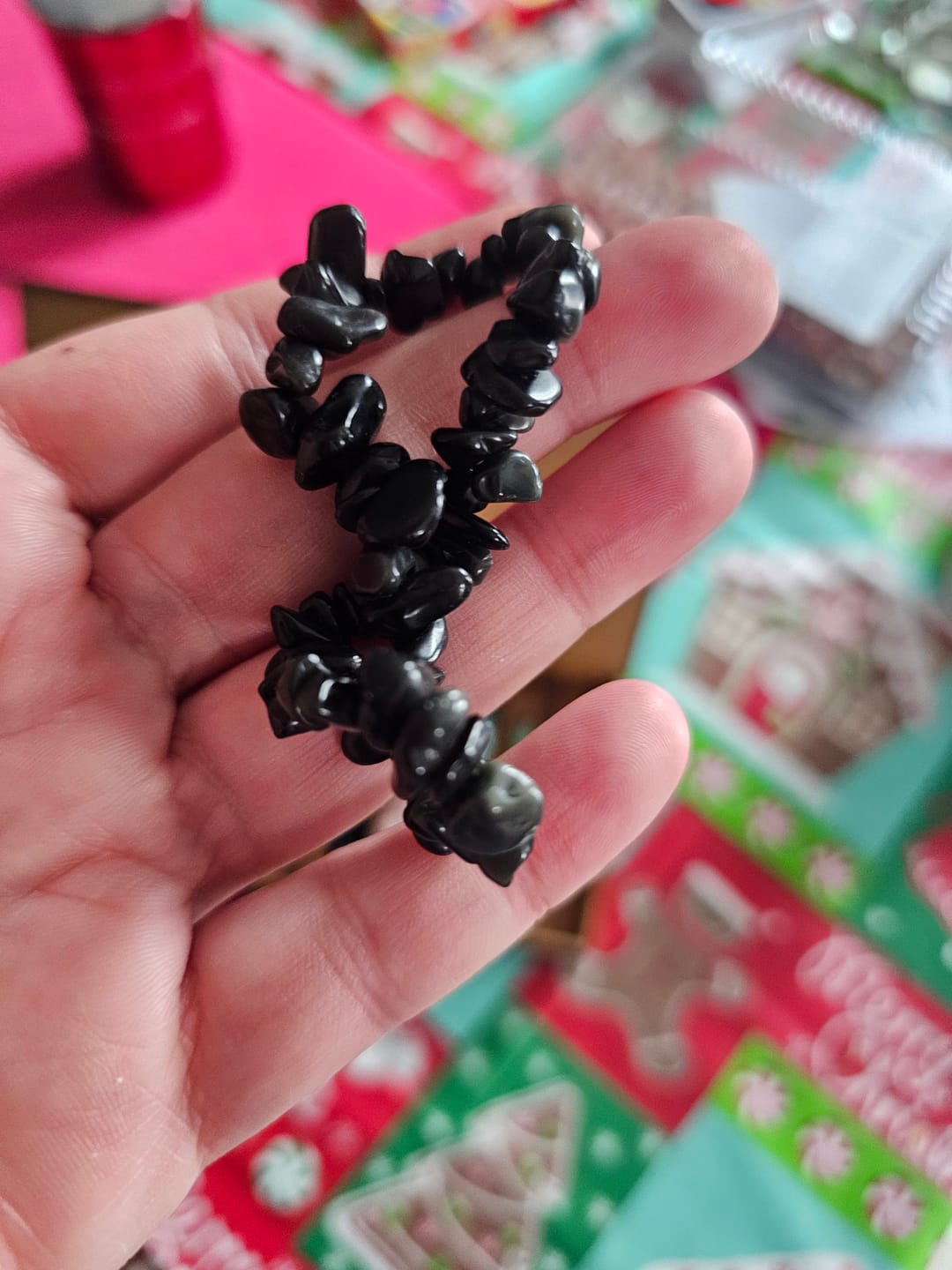 Customer photo review of 3x Natural Crystal 12 Bracelet Set with Storage Box