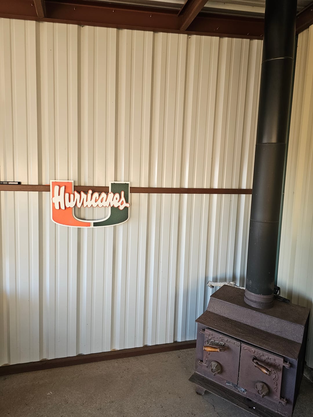 Customer photo review of Miami "Hurricanes on U" 3D Vintage Metal Wall Art