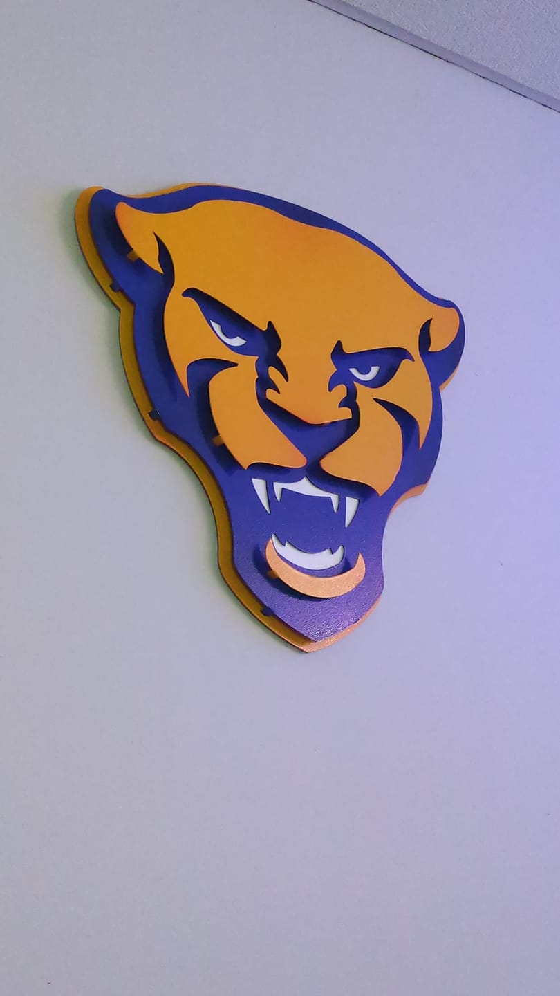 Customer photo review of Pittsburgh Panther Mascot 3D Vintage Metal Wall Art