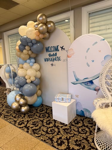 Customer photo review of Custom Arched Wall Covers Custom Chiara Backdrop Covers for Party Decoration Covers ONLY
