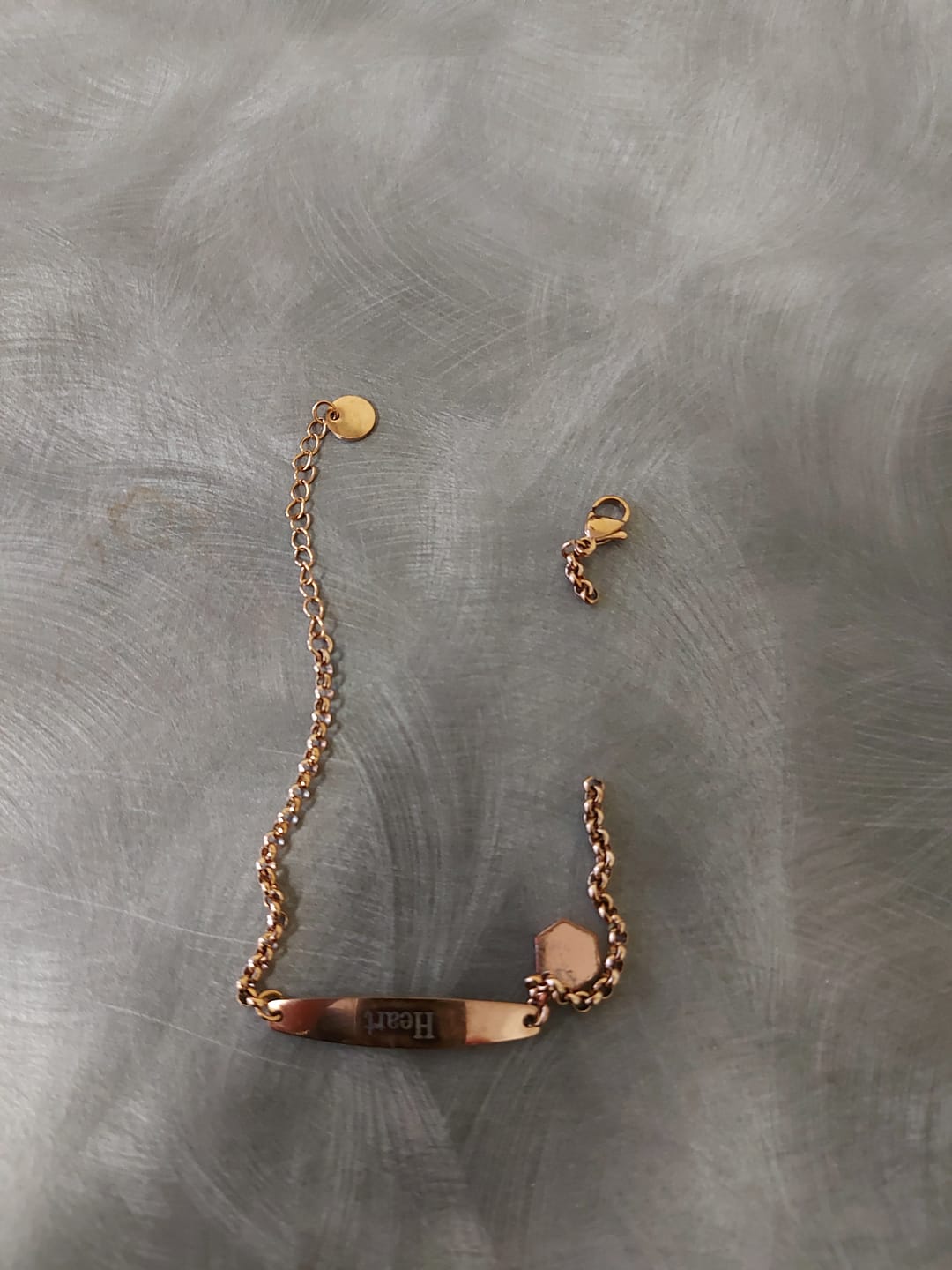 Customer photo review of Rose Gold Colour Medical Alert Bracelet with Medical Charm