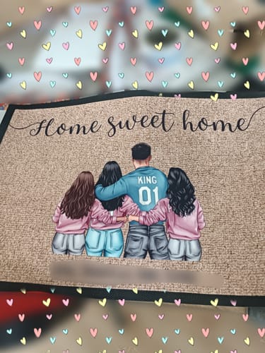 Customer photo review of Noi – Zerbino personalizzato per la famiglia con simpatico disegno