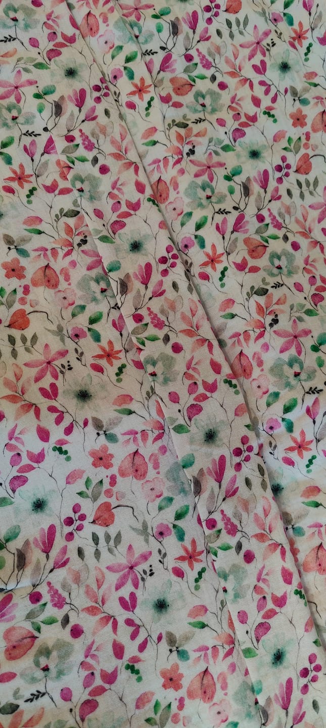 Customer photo review of Vibrant Florals Double Gauze Fabric