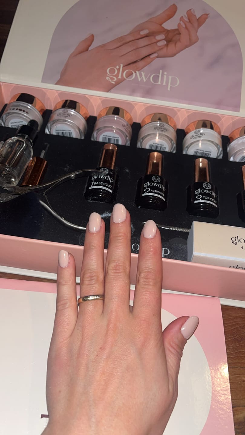 Customer photo review of Khaki Dipping Powder