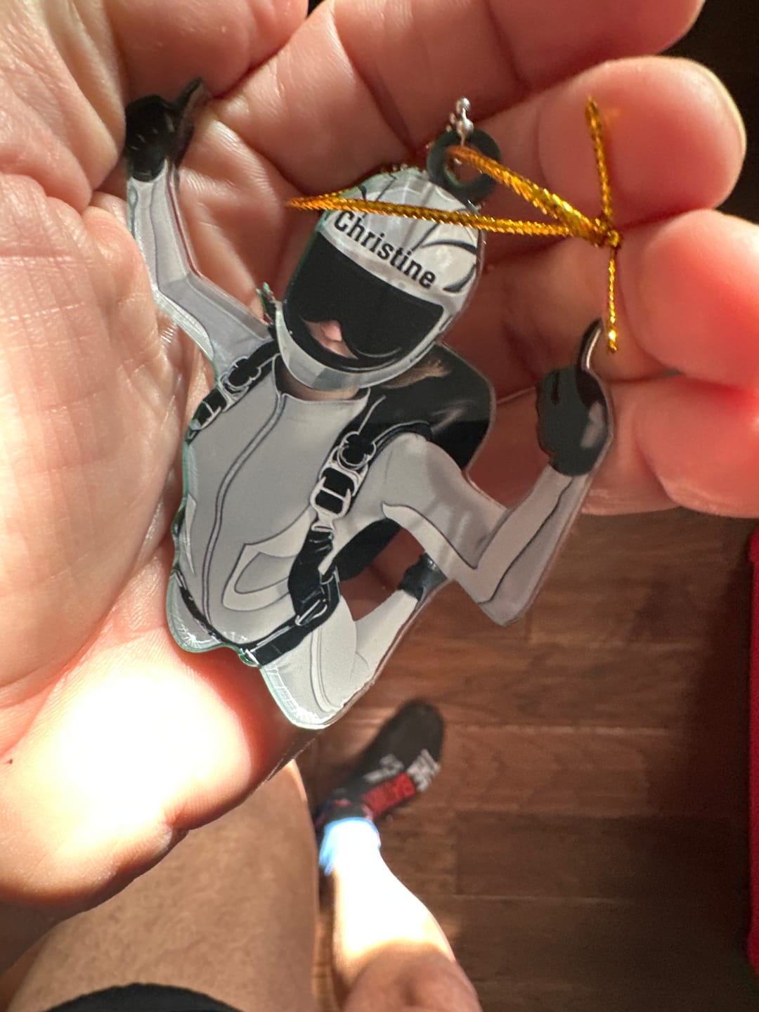 Customer photo review of Skydiving Girl Personalized Christmas Ornament, Gift For Extreme Sports Lover