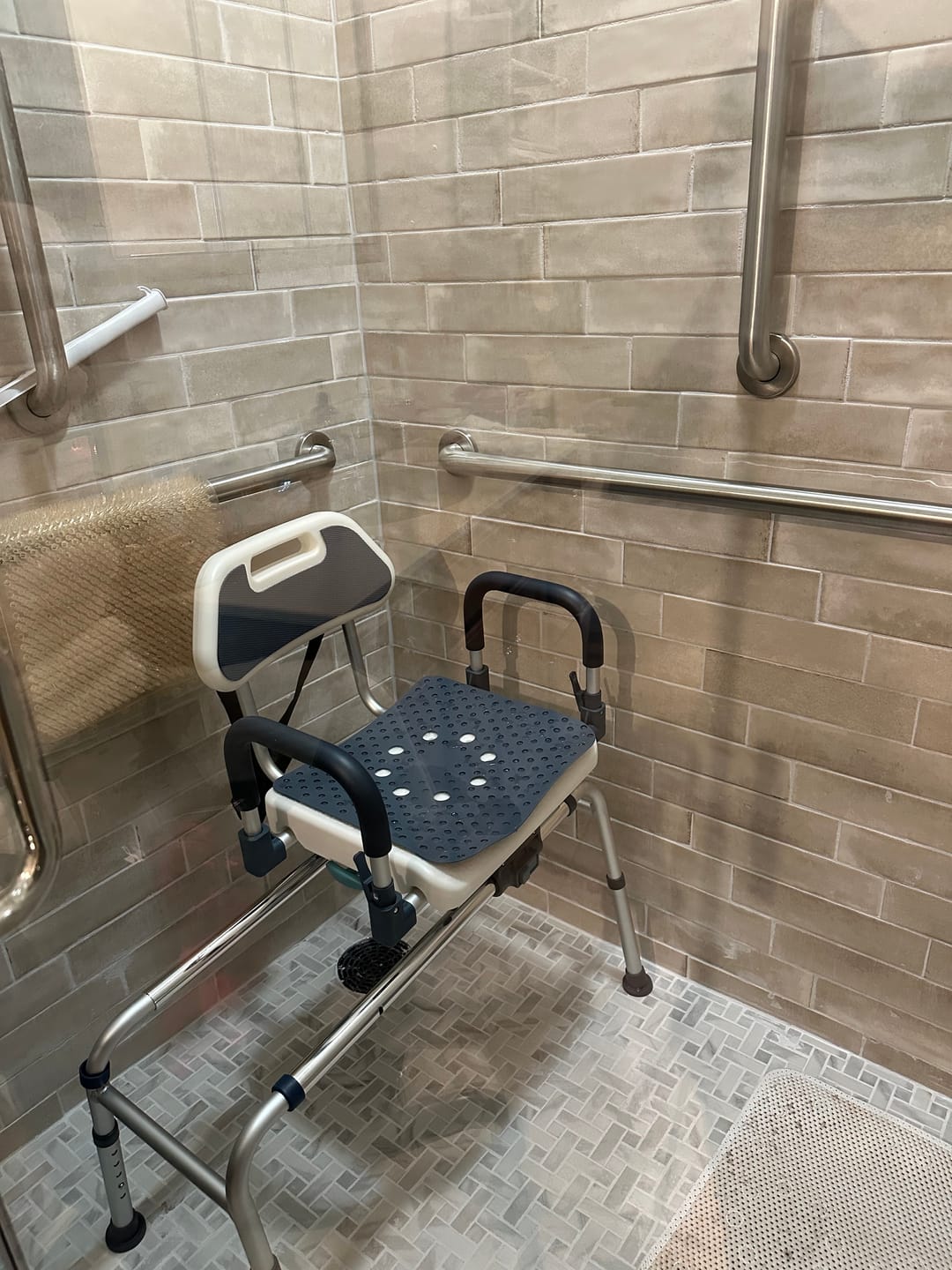 Customer photo review of Swivel Shower Chair Transfer Bench