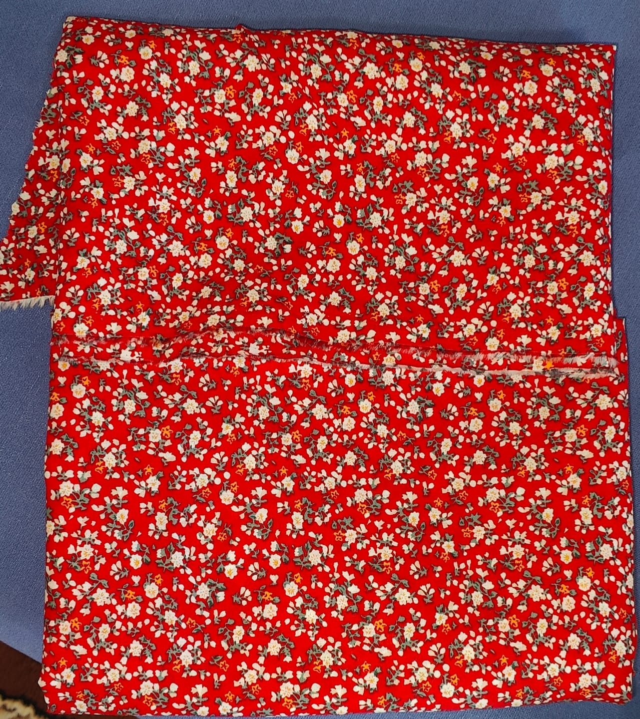 Customer photo review of Small Floral Garden Cotton Poplin Fabric